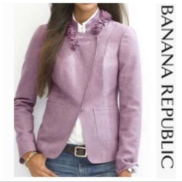 New! Banana Republic Wool Blend Tan Jacket! - Picture 6 of 7